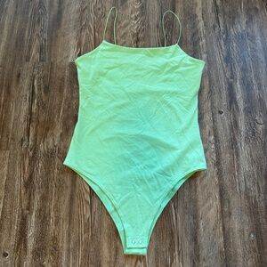 Neon green bodysuit